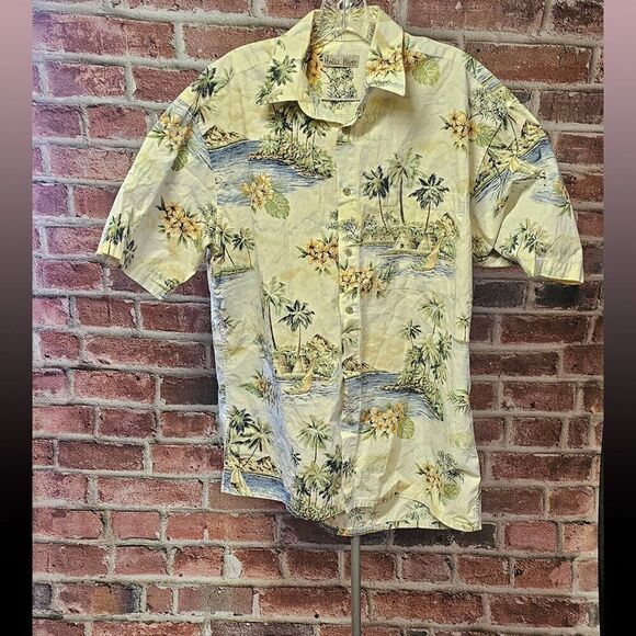 Men's HOLLIS RIVER Hawaiian Shirt Large VINTAGE - Picture 1 of 7